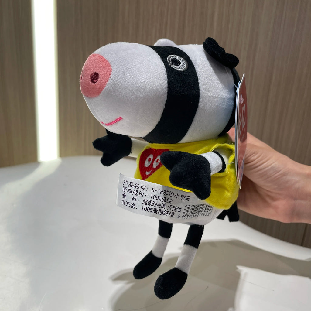 100% Genuine Peppa Pig 12-19cm Peppa George Evie Plush Toy Evy Cartoon Stuffed Animals Doll Children Birthday Christmas Gift