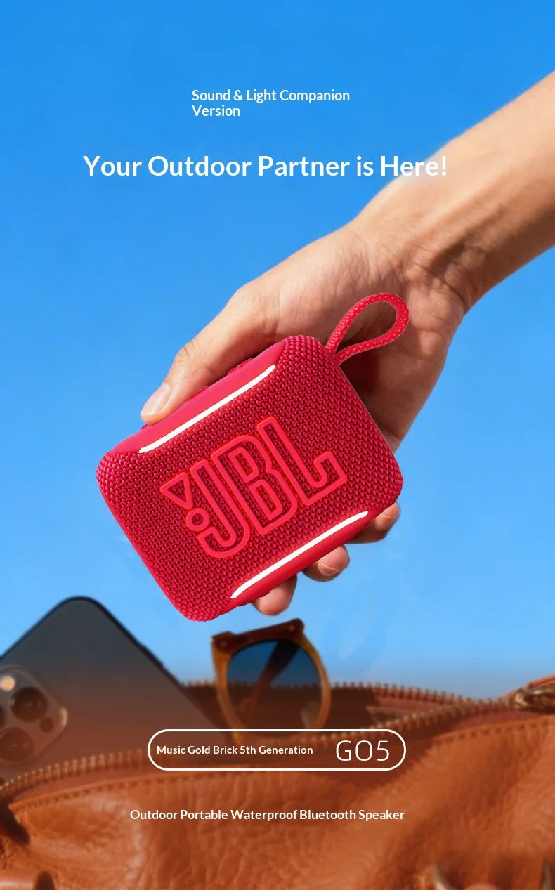 JBL GO5 Portable Wireless Bluetooth Speaker IP67 Waterproof Mini Pocket Speaker Outdoor Beach Hiking Travel Audio