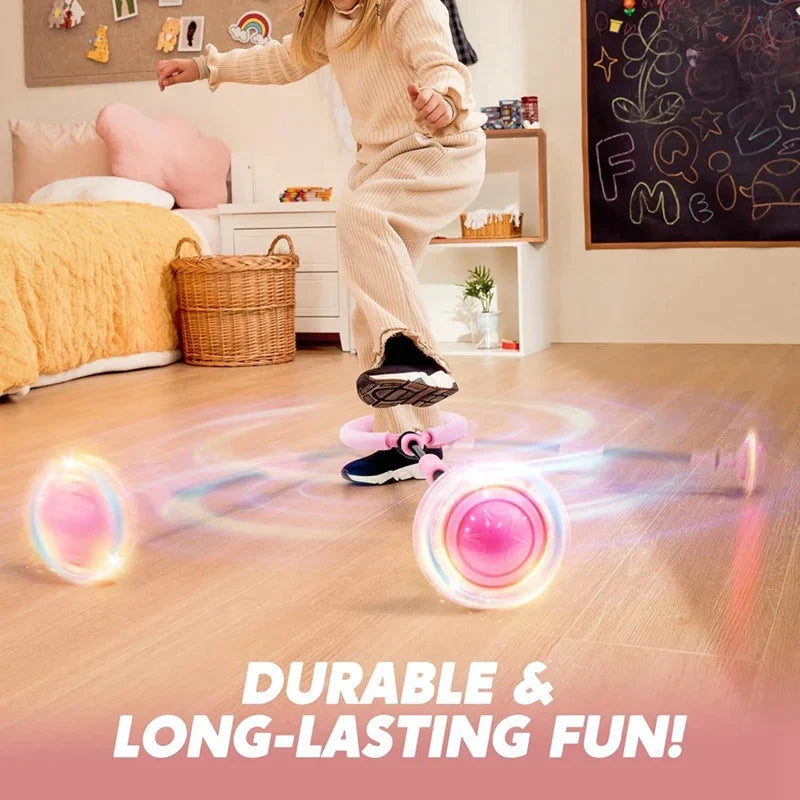 Outdoor Fitness Jump Rope Swing Flash Wheel - Family Reaction Training & Exercise for Strength & Agility,Foldable and Portable
