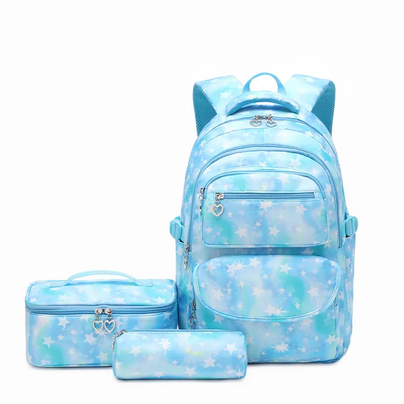 School Bag for Girls Youth Stitch Backpack 3 Pcs/Set Children Book Bag Waterproof School Pencil Case Mochila 2025 Lunchbox