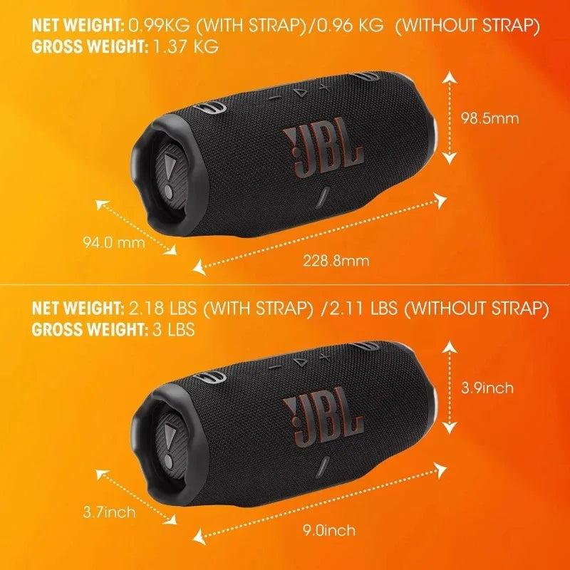 JBL CHARGE6 Portable Bluetooth Speaker IP68 Waterproof Dustproof Wireless Speaker Built-in Powerbank For Outdoor Beach Camping