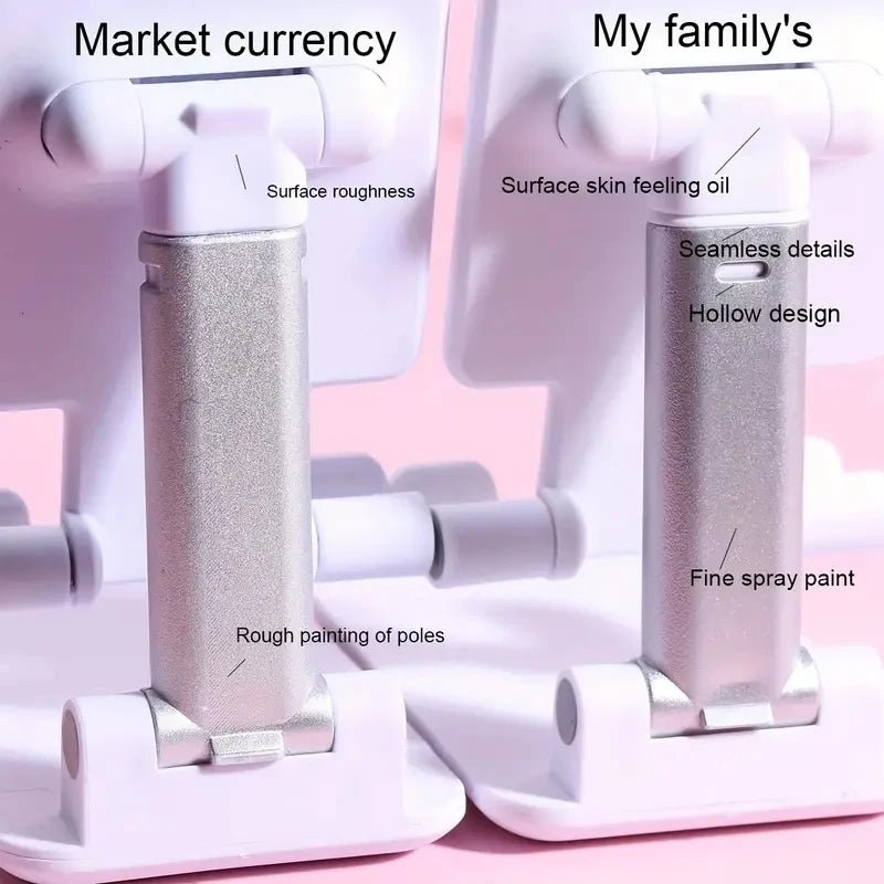 Universal Phone Stand for Desk, Adjustable Tablet Holder Compatible with iPhone iPad , Foldable Cell Phone Stand for Table