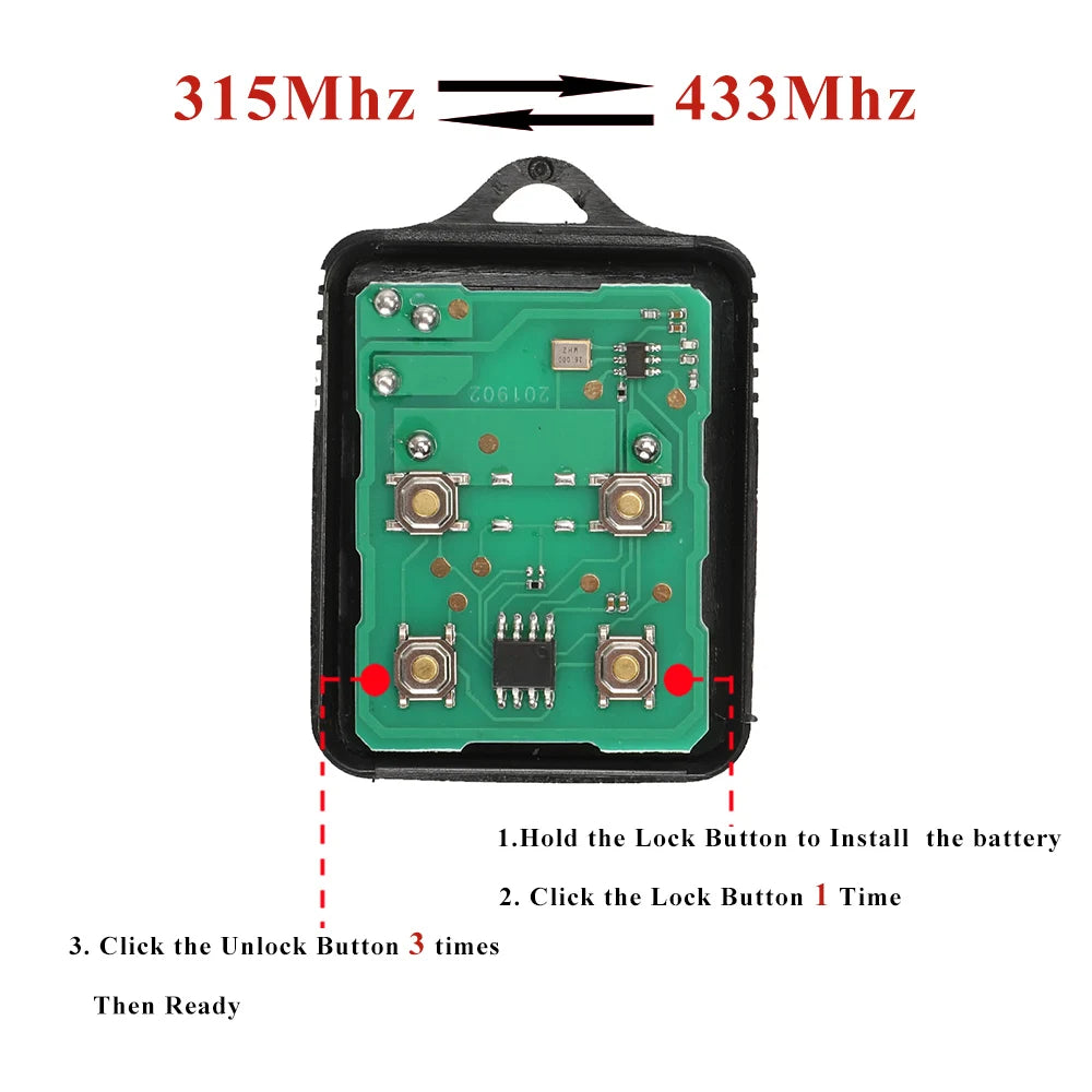 jingyuqin 25pcs 2/3/4BTN Car Key 315/433MHZ For Ford Escape Explorer Keyless Entry Remote Control Car Key Clicker Transmitter