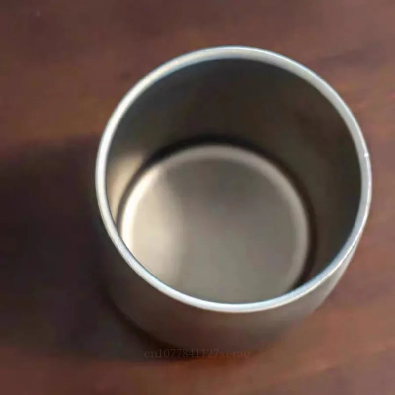 120ml/240ml Double-layer Titanium Cup Outdoor Insulated and Heat-resistant Cup Ultra Lightweight Portable Cup Camping Equipment