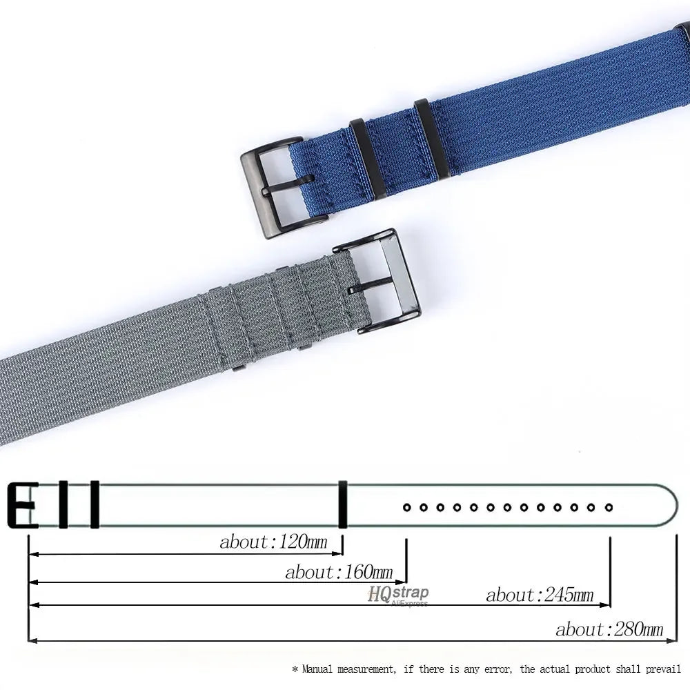 New Belt 18mm 20mm 22mm Nylon Watch Band Universal Wristband Fabric Bracelet for Rolex Watch Strap Accessories