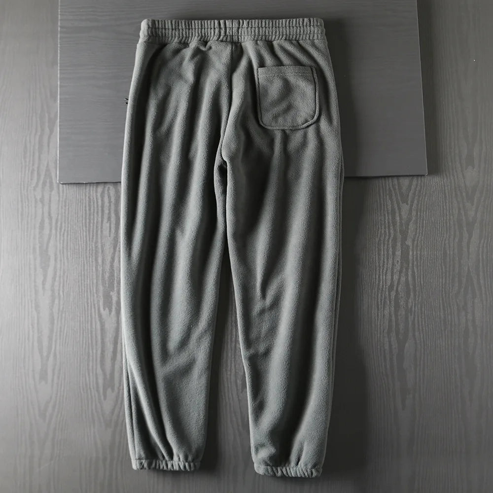 New Winter Casual Thickened Fleece Warm Sweatpants Men Outdoor Elastic Waist Norway Sport Joggers Pants Loose Male Trousers
