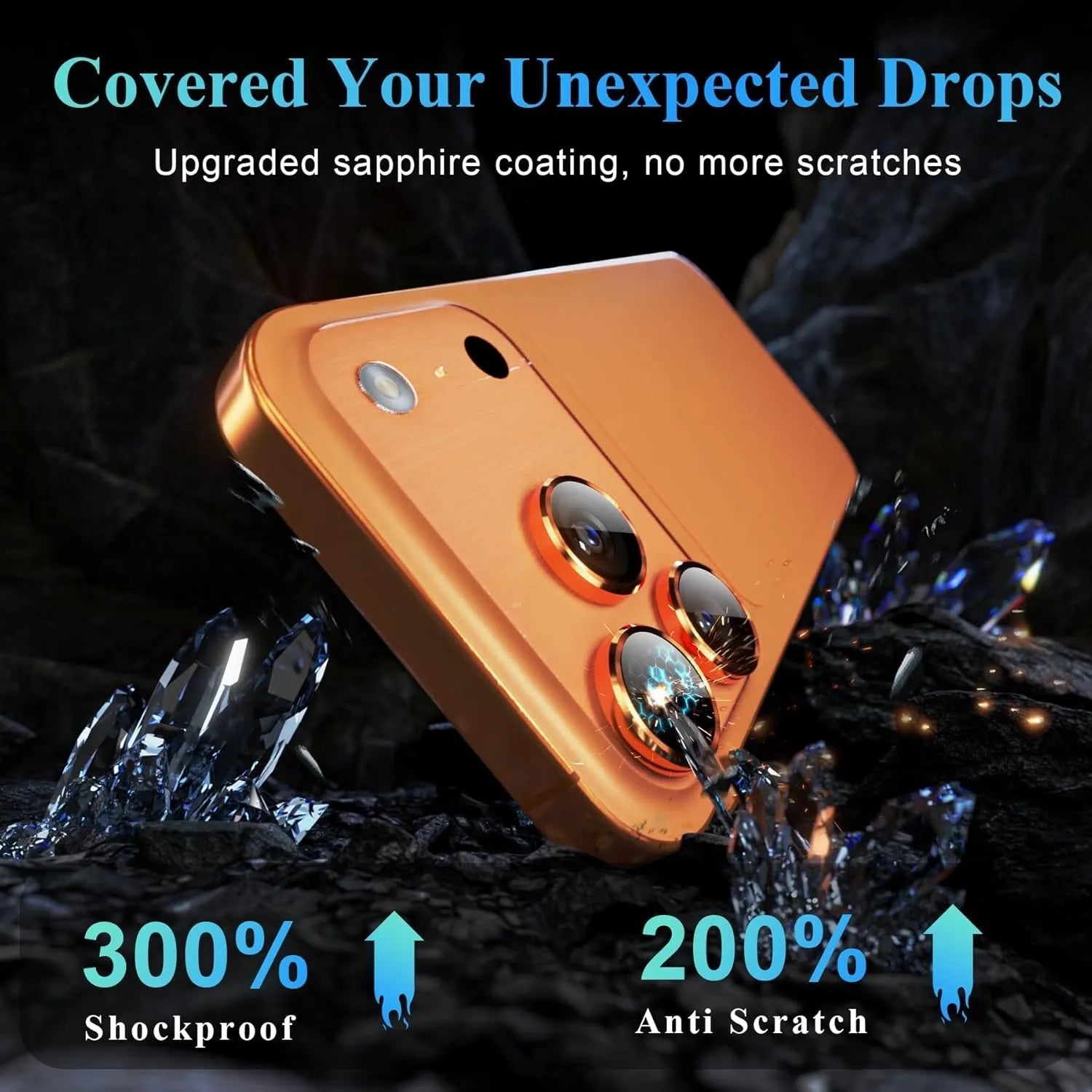 For iPhone 17 Pro Max/17 Pro Metal Ring Tempered Glass Camera Lens Protector Film Cover Film Metal Ring