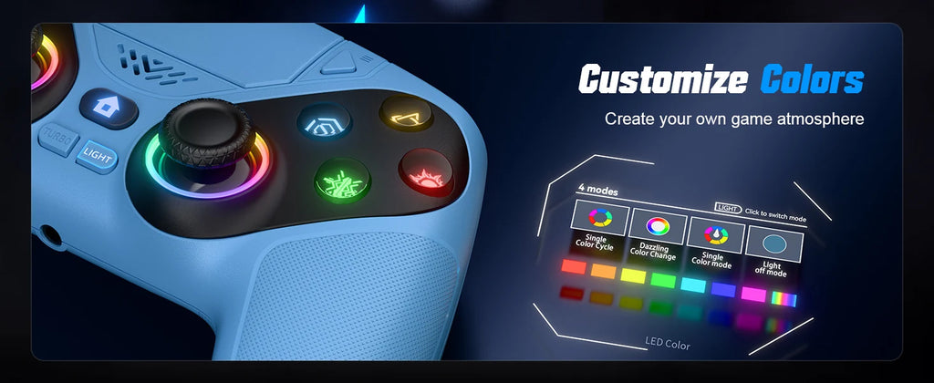 RGB Wireless Gamepad,For Playstation 5/PS5 Controller,With Turbo Dual Sense Vibrate Programming 3D Gaming Controller Console