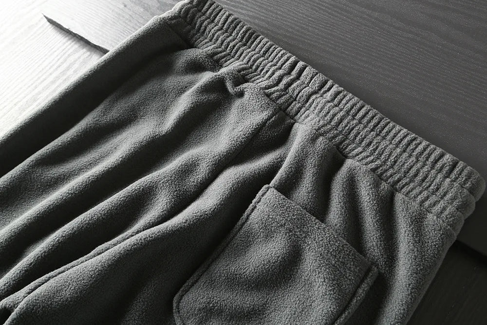 New Winter Casual Thickened Fleece Warm Sweatpants Men Outdoor Elastic Waist Norway Sport Joggers Pants Loose Male Trousers