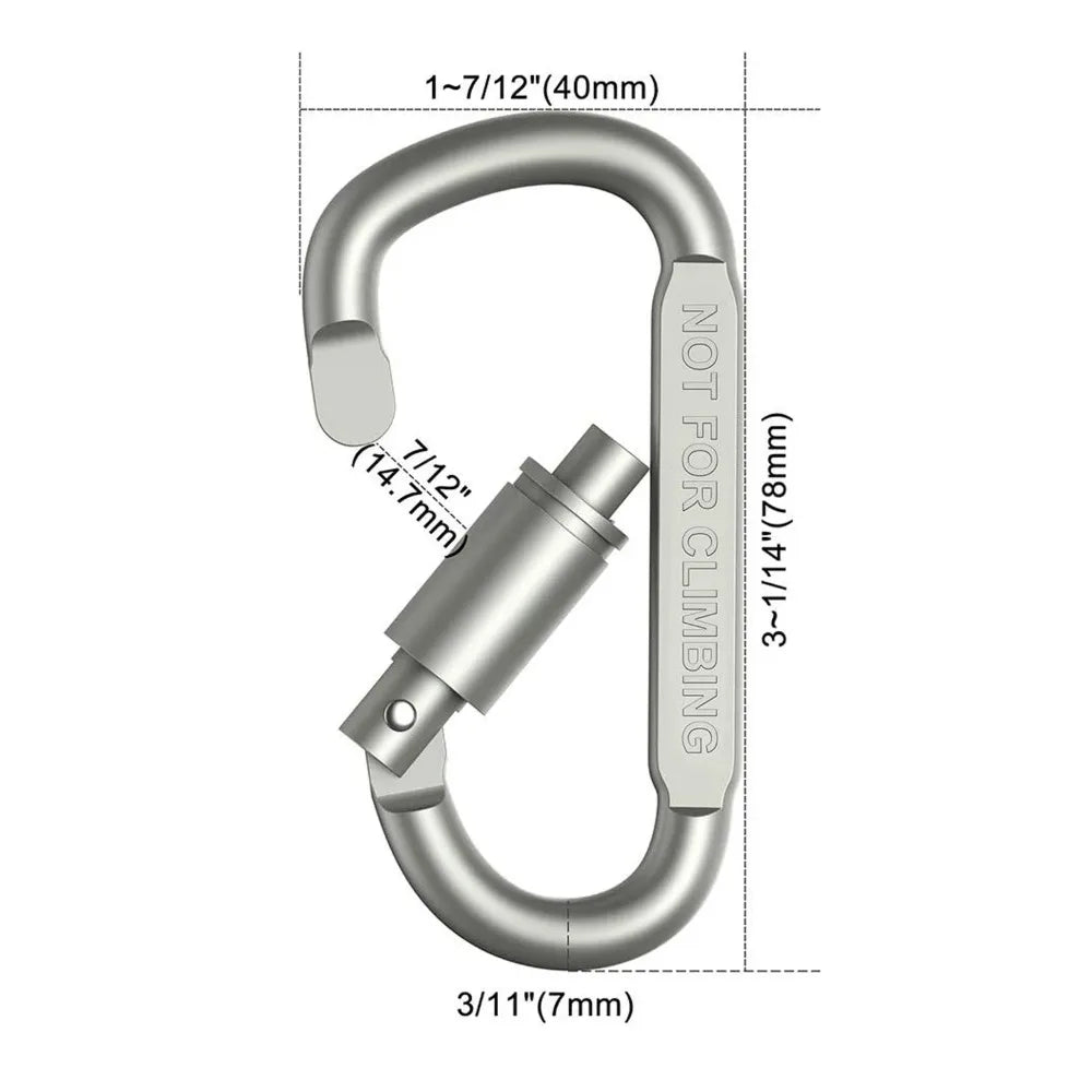 2-6PCS Carabiner Set For Key Camping Survival EDC Outdoor Keychain Clip  Alloy Aluminum Tactical Caribiner Hook Karabiners