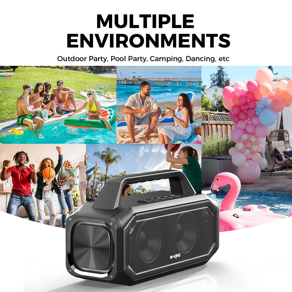 Enceinte Bluetooth portable W-KING BT261-2, 80 W