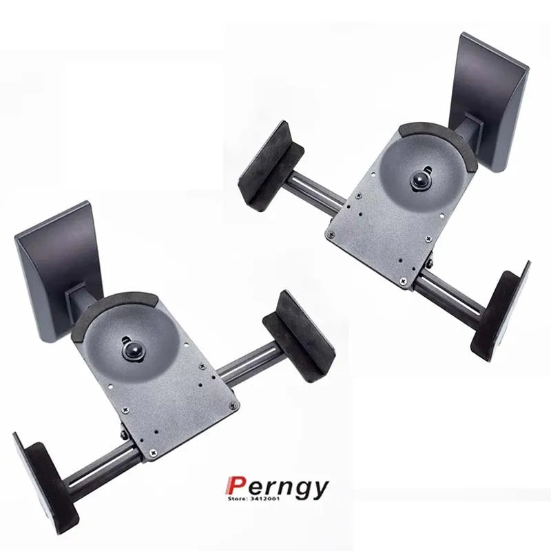 1 Pair=2pcs SW-70 Popular Steel Speaker Wall Mount Bracket Clamp Width Adjustable Rotate All Direction Tilt 25kg Load