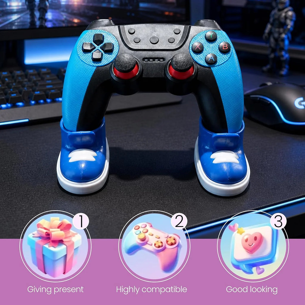 Game Controller Fun Stand - Colorful Shoe-Shaped Holder, Compatible with PS4, PS5, Xbox Controllers, Desktop Decoration