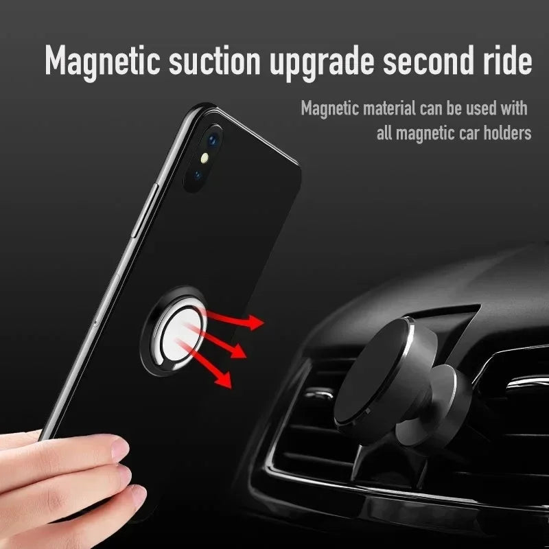 Mini Finger Ring Holder Stand Grip 360 Rotating For Mobile Phone Car Magnetic Mount Phone Back Sticker Pad Unniversal Bracket