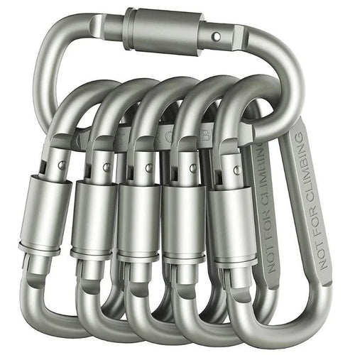 2-6PCS Carabiner Set For Key Camping Survival EDC Outdoor Keychain Clip  Alloy Aluminum Tactical Caribiner Hook Karabiners