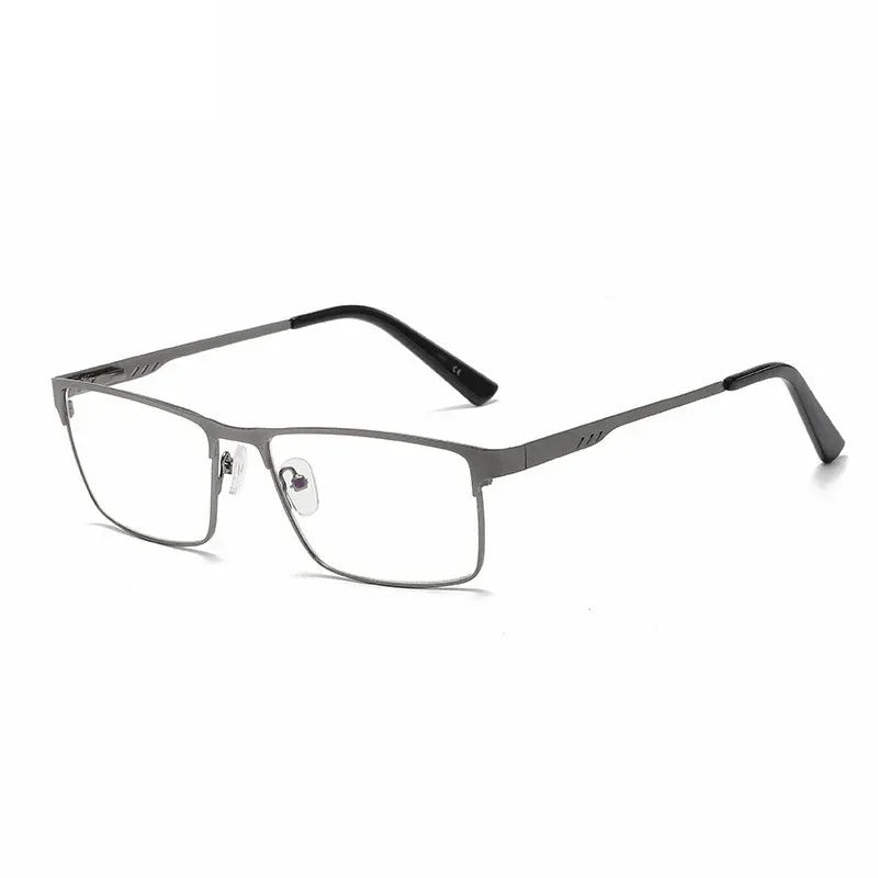 Blue light Blocking Reading Glasses For Men Metal Big Frame Readers Magnifier Presbyopia Lens Eyewear Diopter +0.75~4.0