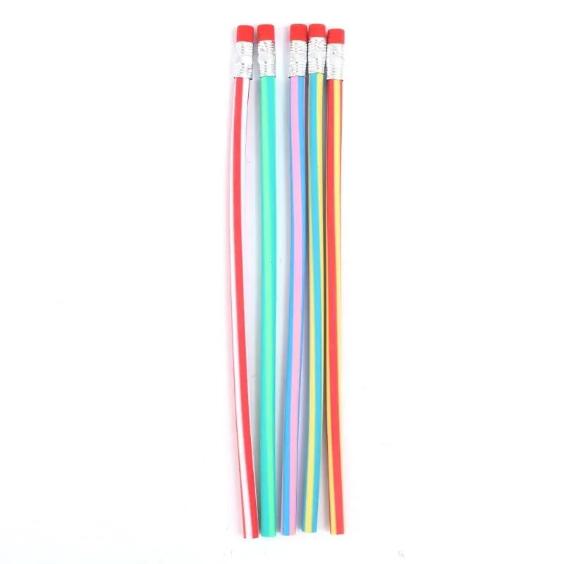 Colorful Magic Bendy Flexible Cute Soft Pencil with Eraser Stationery Kids Student Colored School Office Supply Creative Novelty