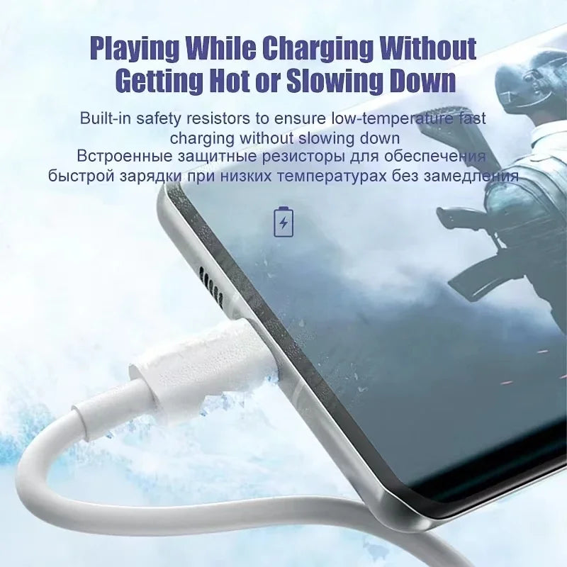 3PCS 100W 6A USB Type C USB Cable Super Fast Charing Line for Xiaomi Samsung Huawei Honor Quick Charge USB C Cables Data Cord